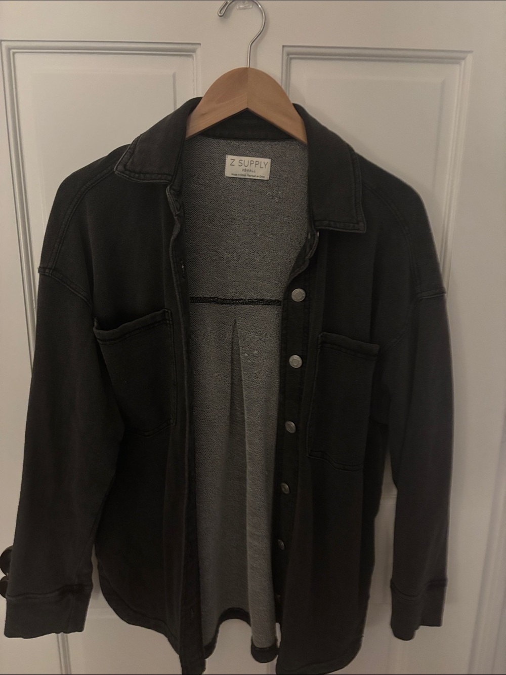 Z Supply Black Button-Down Overshirt